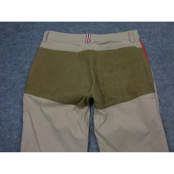 Amundsen Field Pants Mens Large Beige Button Fly Reinforce Knees Waxed Trousers